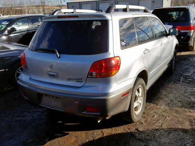 JA4LZ31F04U047092 - 2004 MITSUBISHI OUTLANDER SILVER photo 4