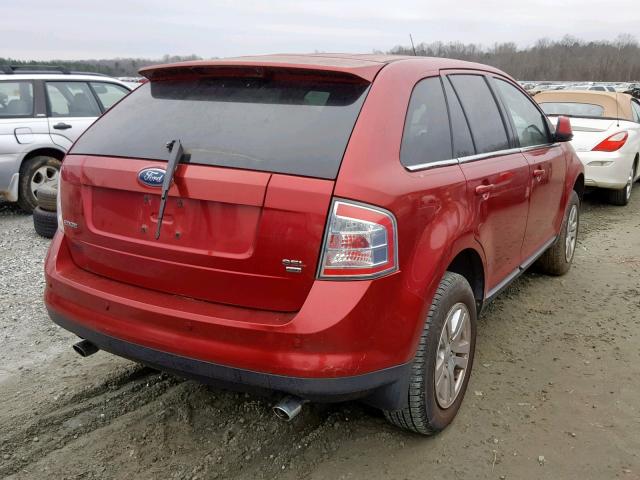 2FMDK48C47BA64807 - 2007 FORD EDGE SEL RED photo 4