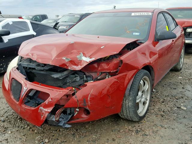 1G2ZF58BX74155736 - 2007 PONTIAC G6 VALUE L RED photo 2