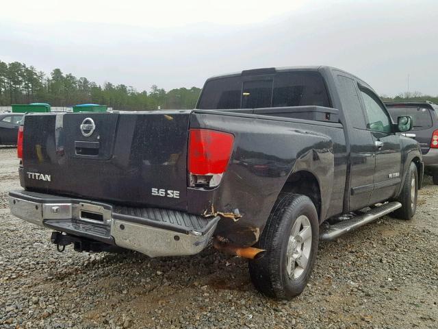 1N6BA06A06N531598 - 2006 NISSAN TITAN XE BLACK photo 4