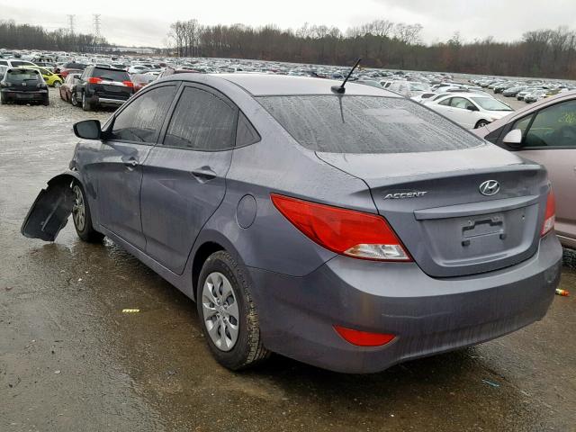 KMHCT4AEXHU223491 - 2017 HYUNDAI ACCENT SE GRAY photo 3