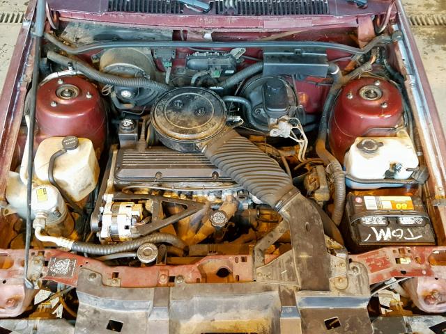 1G1JC14G9MJ127296 - 1991 CHEVROLET CAVALIER V MAROON photo 7