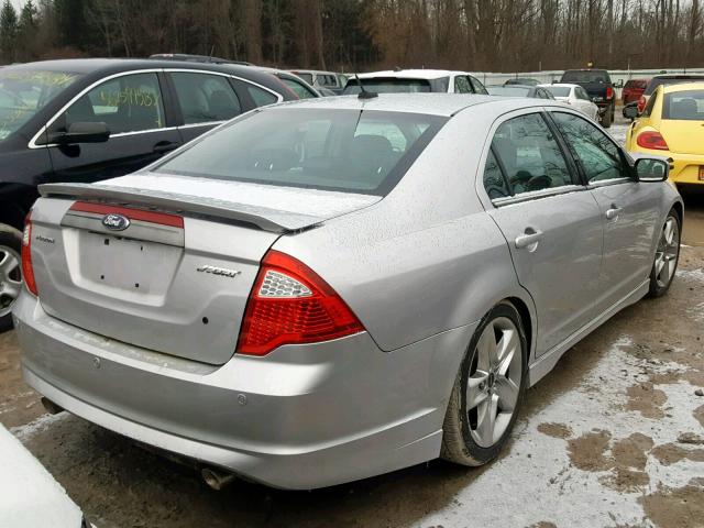 3FAHP0KC1CR337566 - 2012 FORD FUSION SPO SILVER photo 4