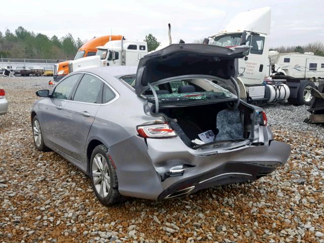 1C3CCCAG0FN756851 - 2015 CHRYSLER 200 LIMITE SILVER photo 3