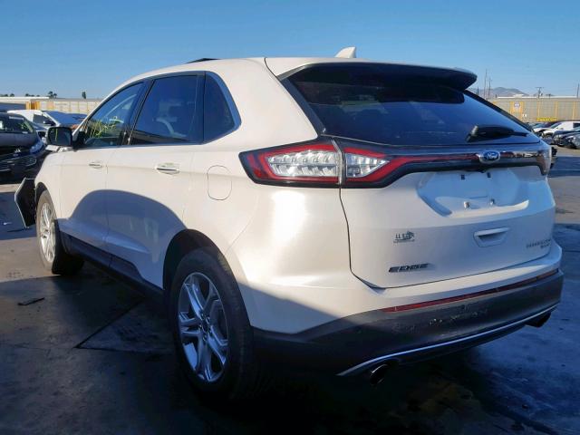 2FMPK3K93GBC34224 - 2016 FORD EDGE TITAN WHITE photo 3