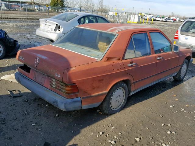 WDBDB22A1EA027950 - 1984 MERCEDES-BENZ 190 D 2.2 BROWN photo 4