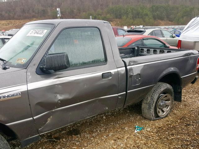 1FTYR11U47PA80789 - 2007 FORD RANGER GRAY photo 9