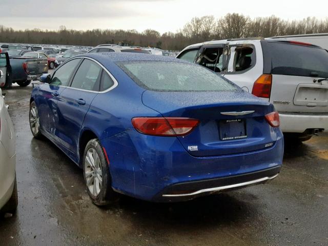 1C3CCCAB4FN638659 - 2015 CHRYSLER 200 LIMITE BLUE photo 3