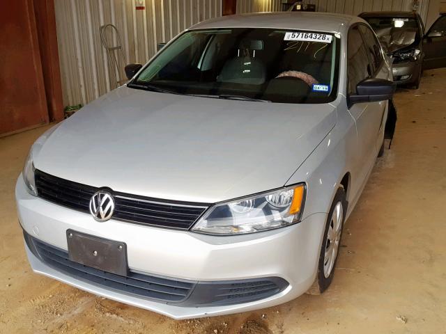 3VW2K7AJ9BM362117 - 2011 VOLKSWAGEN JETTA BASE Արծաթագույն լուսանկար 2