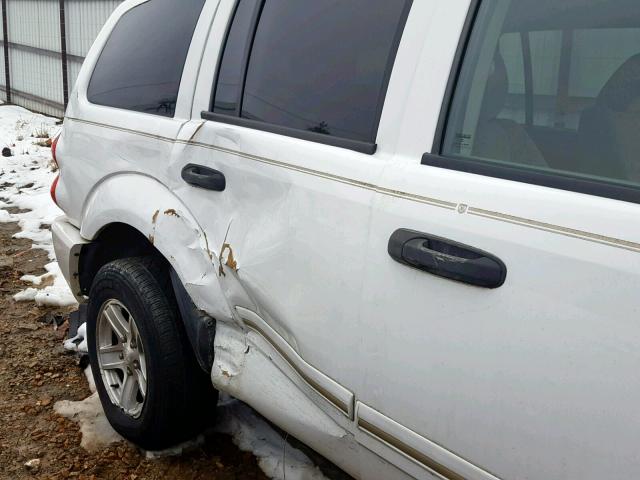 1D4HB48D34F130663 - 2004 DODGE DURANGO SL WHITE photo 9