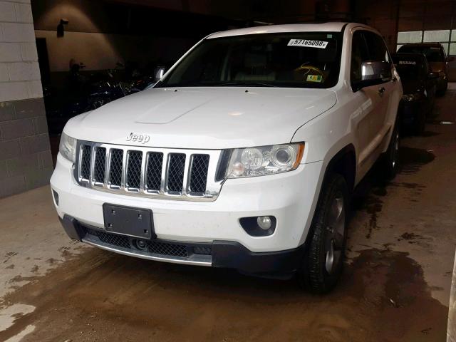 1C4RJFCT2DC590705 - 2013 JEEP GRAND CHER WHITE photo 2