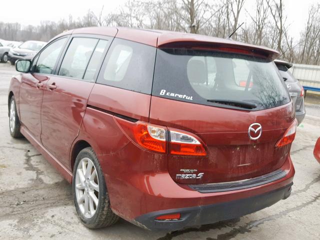 JM1CW2CL5C0127831 - 2012 MAZDA 5 BURGUNDY photo 3