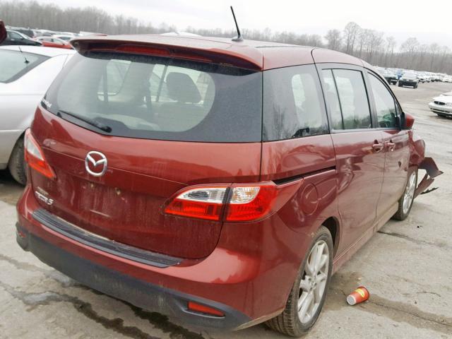 JM1CW2CL5C0127831 - 2012 MAZDA 5 BURGUNDY photo 4