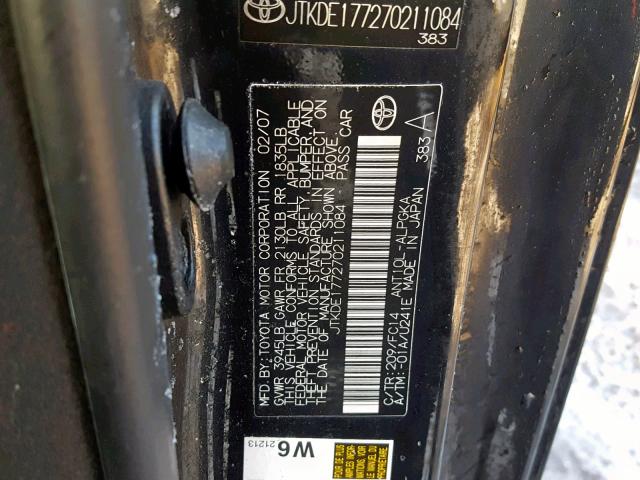 JTKDE177270211084 - 2007 TOYOTA SCION TC 石墨色 照片 10