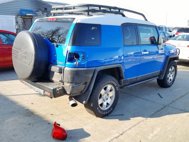 JTEBU11F270042939 - 2007 TOYOTA FJ CRUISER BLUE photo 4