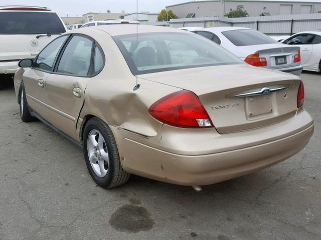 1FAFP55S81G187791 - 2001 FORD TAURUS SES GOLD photo 3