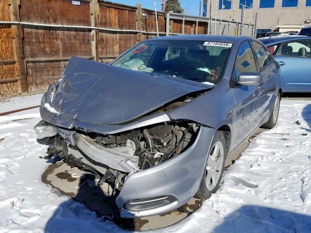 1C3CDFBB3GD667669 - 2016 DODGE DART SXT SILVER photo 2