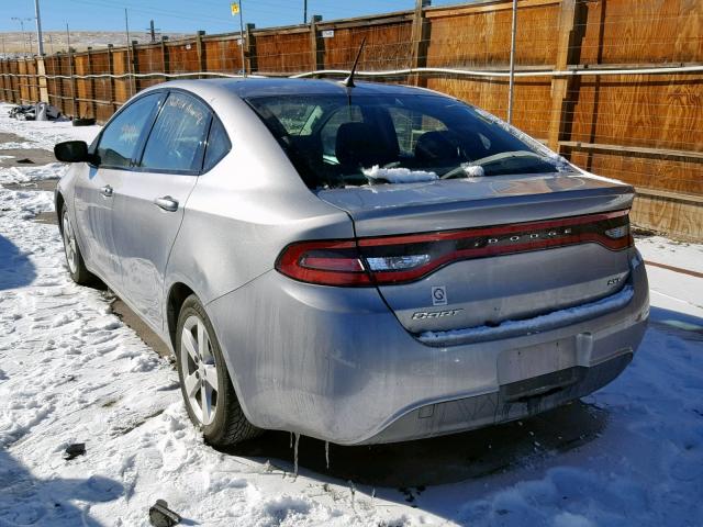 1C3CDFBB3GD667669 - 2016 DODGE DART SXT SILVER photo 3