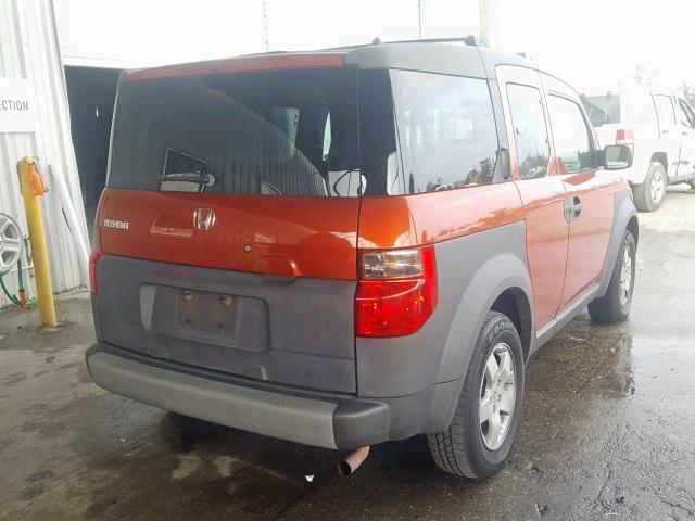 5J6YH28583L004530 - 2003 HONDA ELEMENT EX ORANGE photo 4