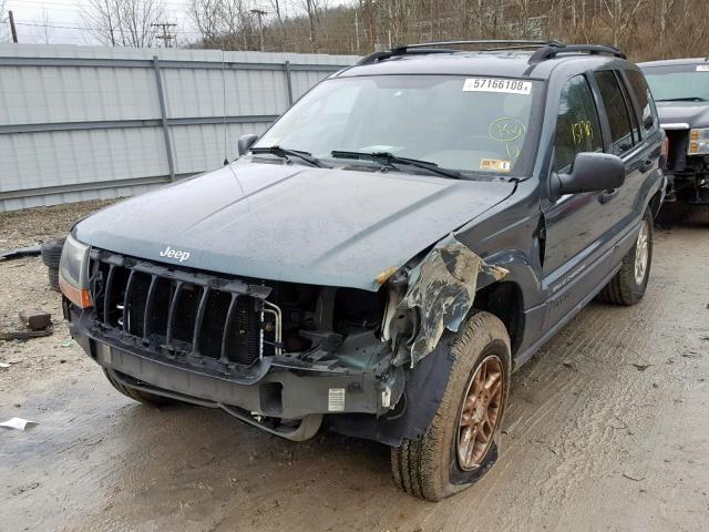 1J8GW48S14C234798 - 2004 JEEP GRAND CHER GREEN photo 2