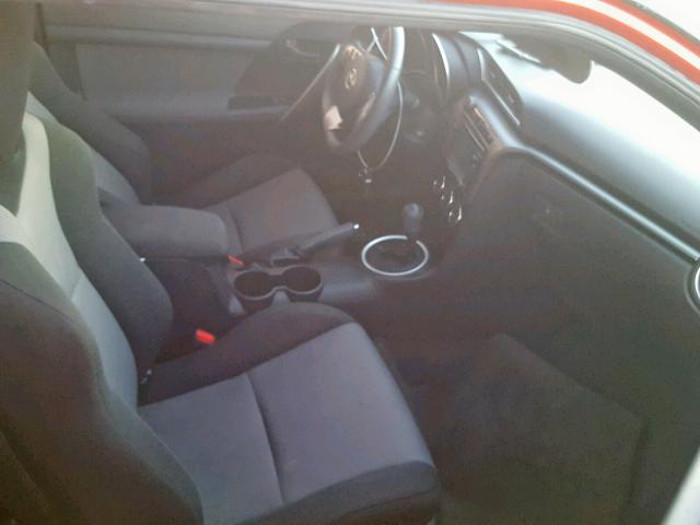 JTKJF5C7XFJ001323 - 2015 TOYOTA SCION TC RED photo 5