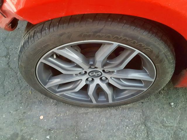 JTKJF5C7XFJ001323 - 2015 TOYOTA SCION TC RED photo 9