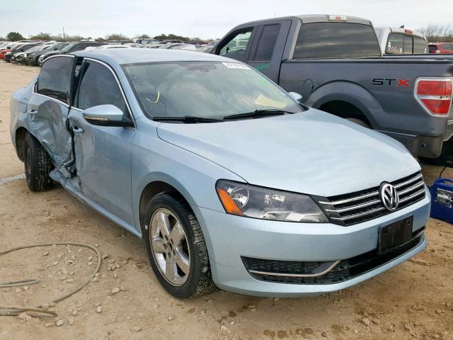 1VWBP7A37CC103292 - 2012 VOLKSWAGEN PASSAT SE BLUE photo 1