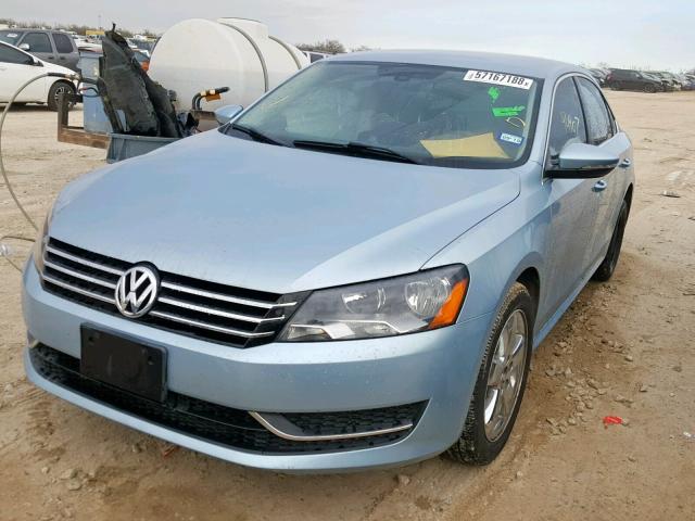 1VWBP7A37CC103292 - 2012 VOLKSWAGEN PASSAT SE BLUE photo 2