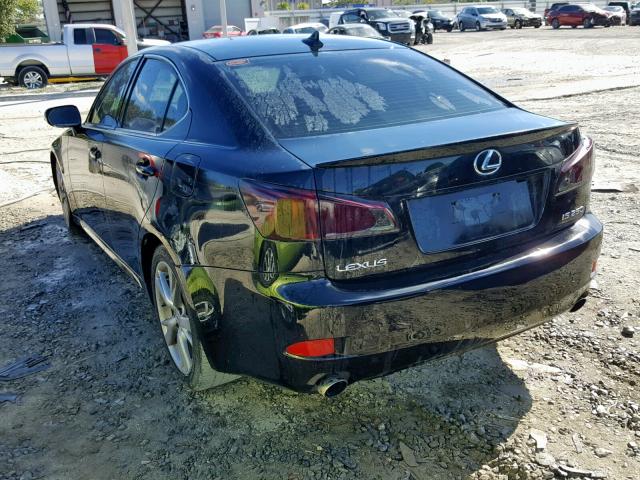 JTHBK262495093482 - 2009 LEXUS IS 250 BLACK photo 3