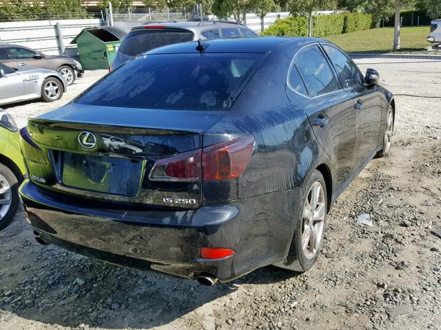 JTHBK262495093482 - 2009 LEXUS IS 250 BLACK photo 4