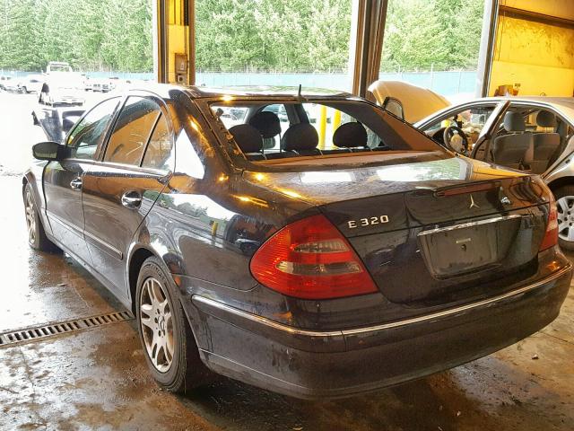 WDBUF65J15A631845 - 2005 MERCEDES-BENZ E 320 BLACK photo 3