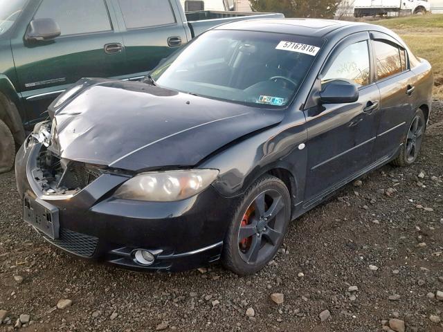 JM1BK123X41214834 - 2004 MAZDA 3 S BLACK photo 2