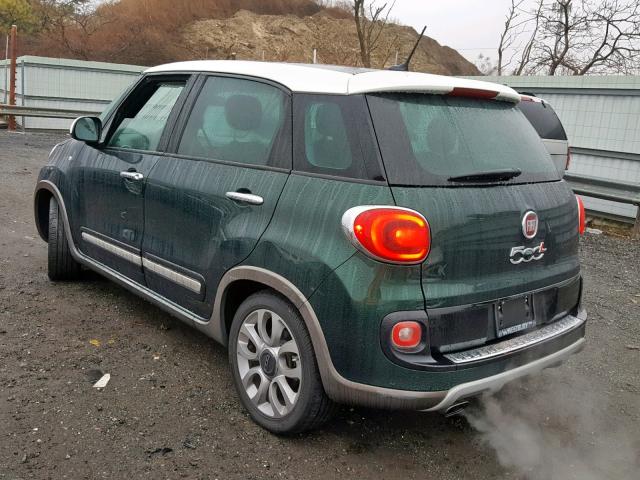 ZFBCFADHXGZ037597 - 2016 FIAT 500L TREKK GREEN photo 3