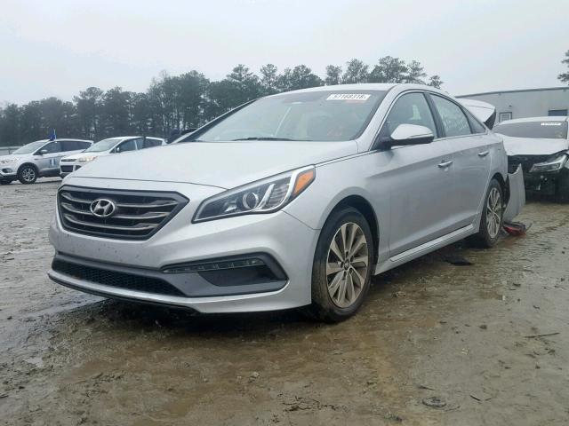 5NPE34AF9FH072401 - 2015 HYUNDAI SONATA SPO SILVER photo 2