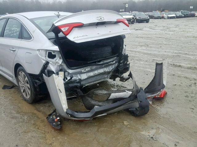 5NPE34AF9FH072401 - 2015 HYUNDAI SONATA SPO SILVER photo 9