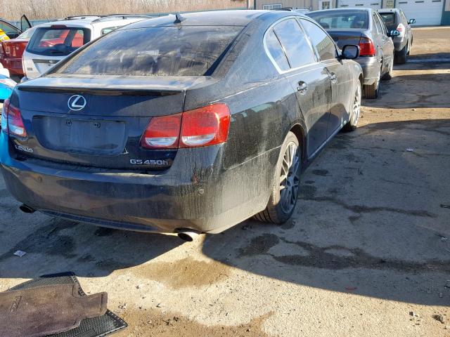 JTHBC96S875004807 - 2007 LEXUS GS 450H BLACK photo 4