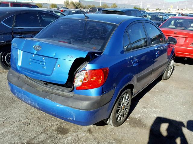 KNADE123966135402 - 2006 KIA RIO BLUE photo 4