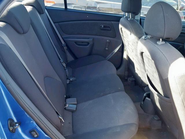 KNADE123966135402 - 2006 KIA RIO BLUE photo 6