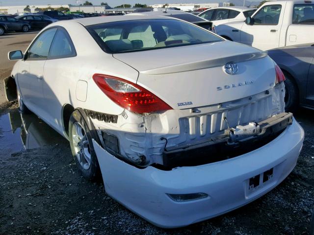 4T1CE30P77U757201 - 2007 TOYOTA CAMRY SOLA WHITE photo 3