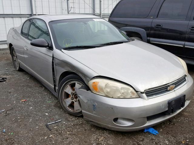 2G1WM15K769166666 - 2006 CHEVROLET MONTE CARL SILVER photo 1