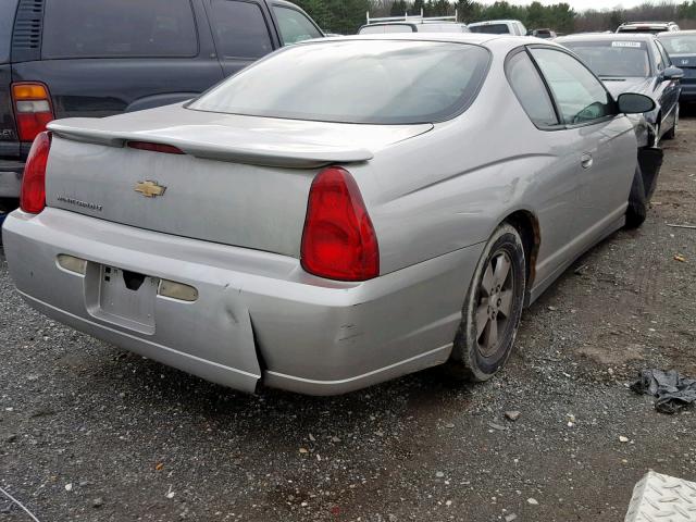 2G1WM15K769166666 - 2006 CHEVROLET MONTE CARL SILVER photo 4