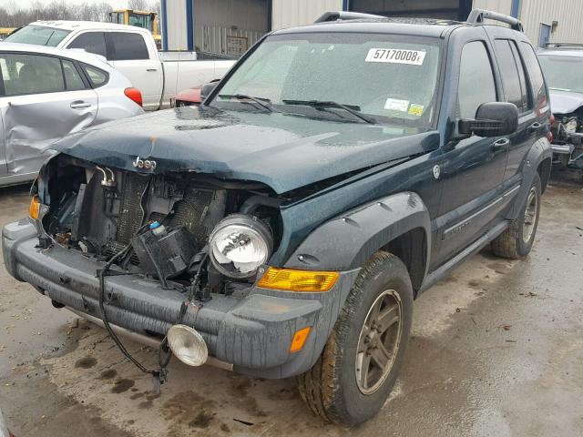 1J4GL38K75W651024 - 2005 JEEP LIBERTY RE GREEN photo 2