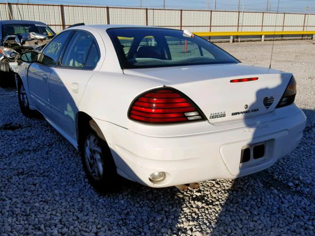 1G2NE52E15M205506 - 2005 PONTIAC GRAND AM S WHITE photo 3