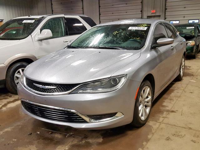 1C3CCCAB6FN555993 - 2015 CHRYSLER 200 LIMITE GRAY photo 2