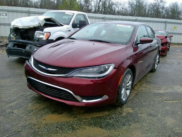 1C3CCCAB4GN120438 - 2016 CHRYSLER 200 LIMITE BURGUNDY photo 2