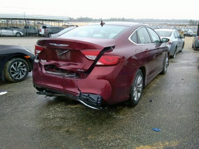 1C3CCCAB4GN120438 - 2016 CHRYSLER 200 LIMITE BURGUNDY photo 4