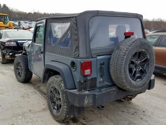 1C4AJWAG3EL148133 - 2014 JEEP WRANGLER S GRAY photo 3