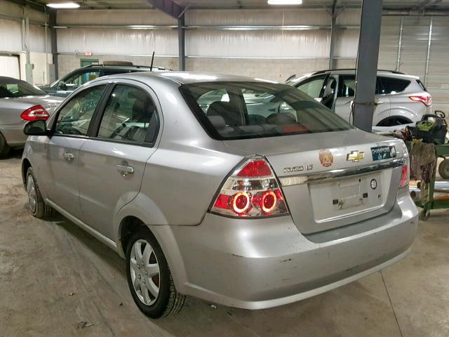 KL1TD56E79B609483 - 2009 CHEVROLET AVEO LS SILVER photo 3