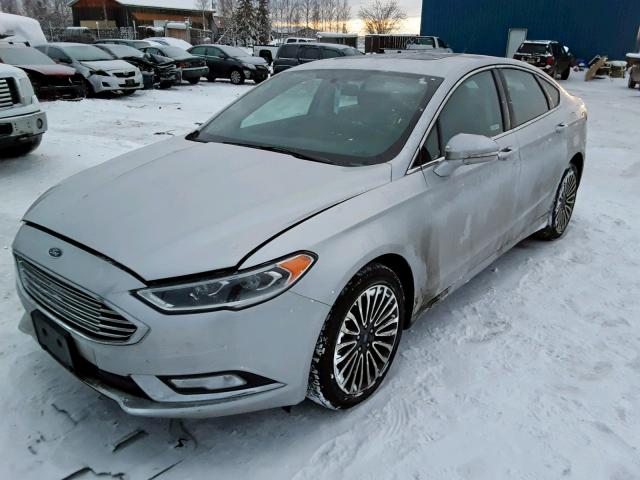 3FA6P0D90JR188654 - 2018 FORD FUSION TIT SILVER photo 2