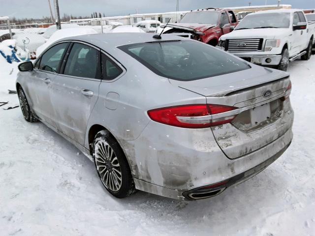 3FA6P0D90JR188654 - 2018 FORD FUSION TIT SILVER photo 3